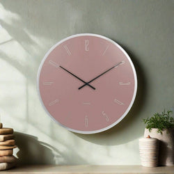 Karlsson Netherlands Numbers Glass Clock 40cm - Pink