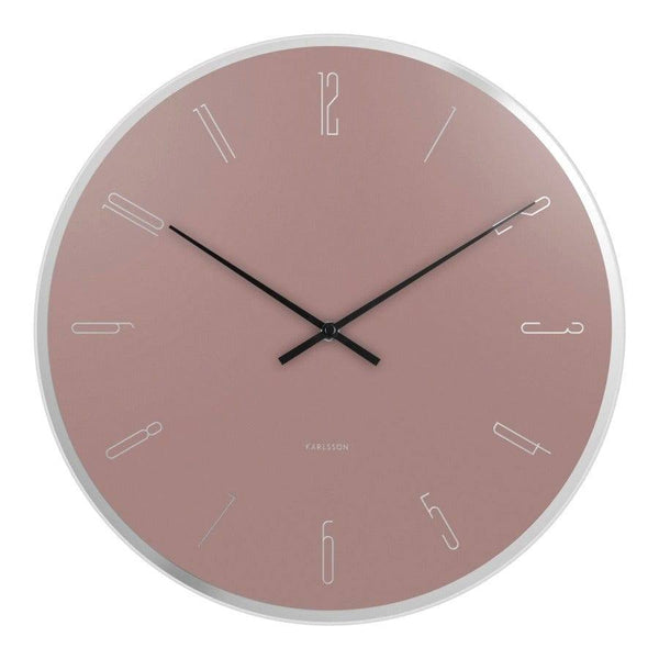 Karlsson Netherlands Numbers Glass Clock - Pink - Modern Quests
