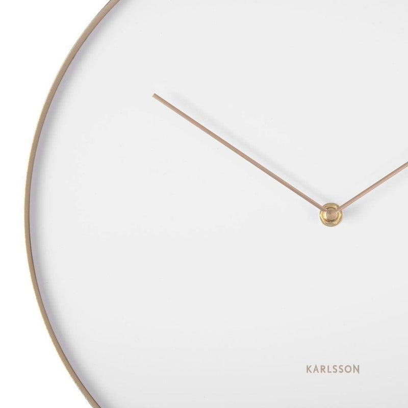 Karlsson Netherlands Pendulum Wall Clock - White Gold - Modern Quests