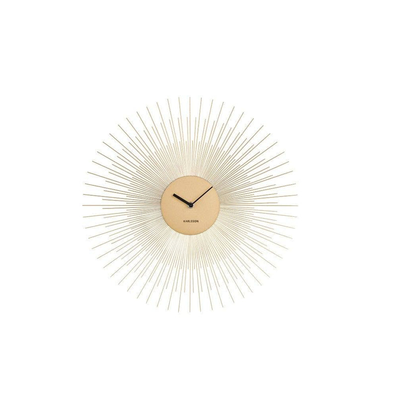 Karlsson Netherlands Peony Wall Clock - Gold - Modern Quests