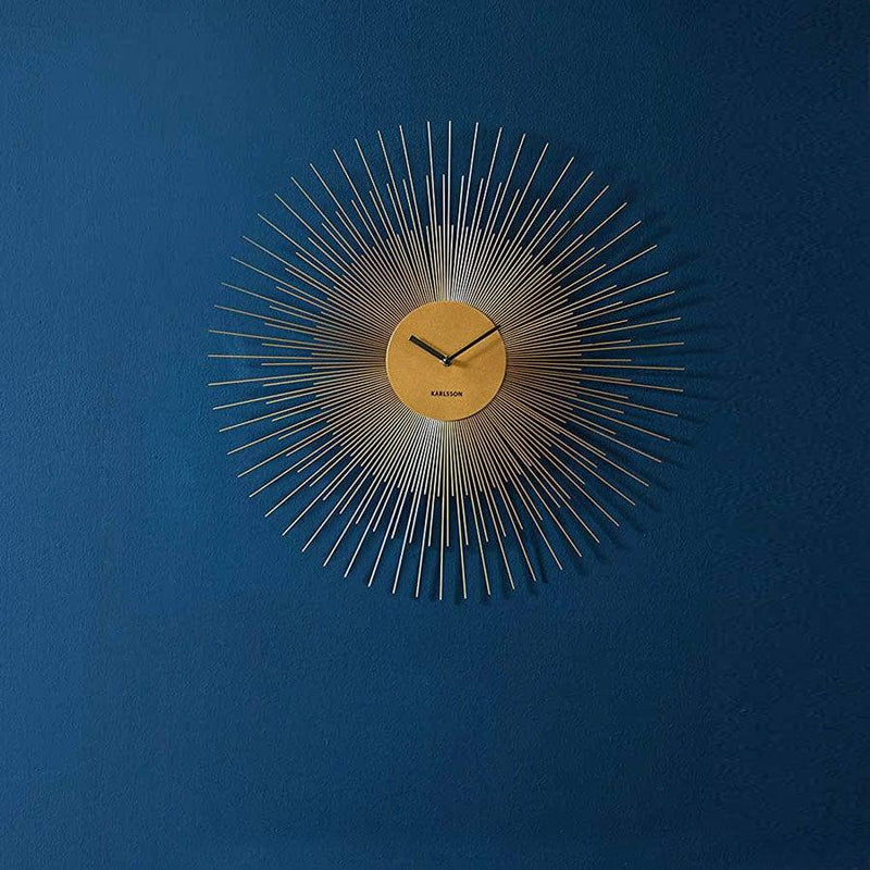Karlsson Netherlands Peony Wall Clock - Gold - Modern Quests