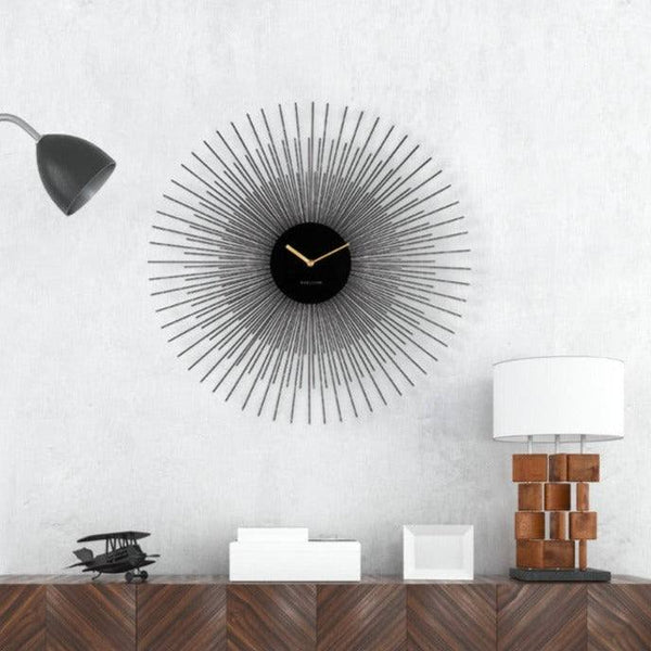 Karlsson Netherlands Peony Wall Clock Large - Black - Modern Quests