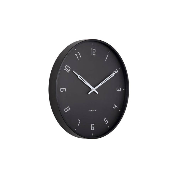 Karlsson Netherlands Stark Wall Clock 40cm - Matte Black