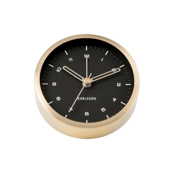 Karlsson Netherlands Tinge Alarm Clock - Black Gold