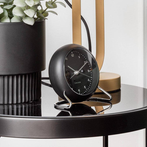 Karlsson Netherlands Val Alarm Clock 10cm - Black
