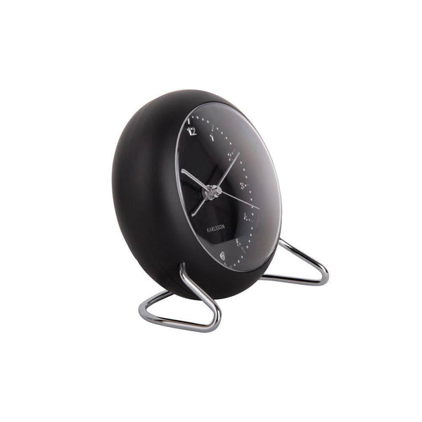 Karlsson Netherlands Val Alarm Clock 10cm - Black