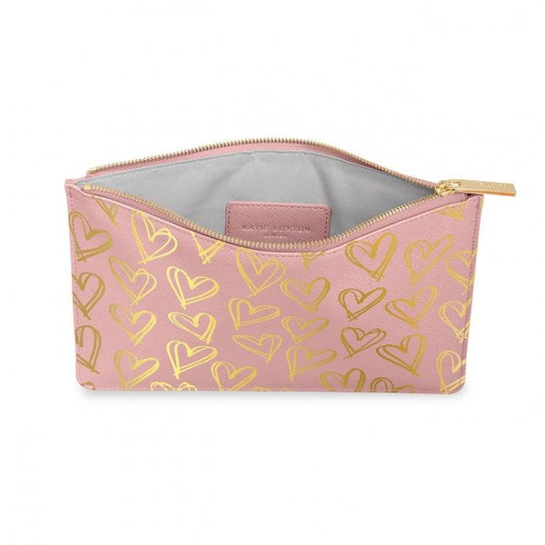 Katie Loxton London Perfect Pouch - Gold Hearts - Modern Quests