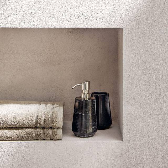 Kleine Wolke Carrara Toothbrush Tumbler - Black Marble - Modern Quests