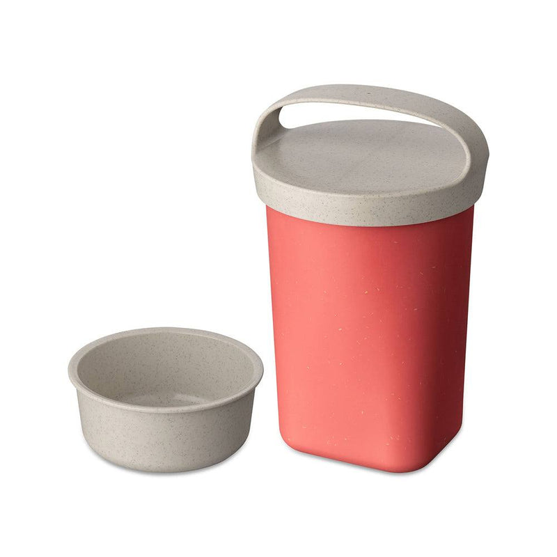 Koziol Germany Buddy Snackpot With Lid 700ml - Coral - Modern Quests