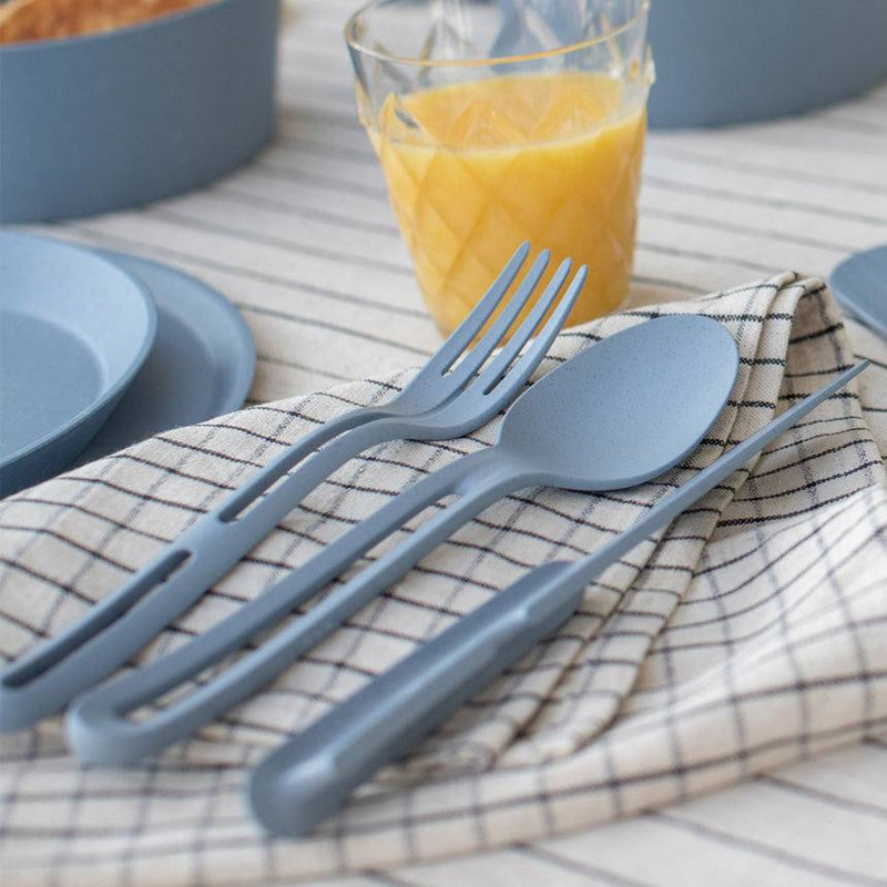 Koziol Germany Klikk 3-piece Cutlery Set - Blue - Modern Quests