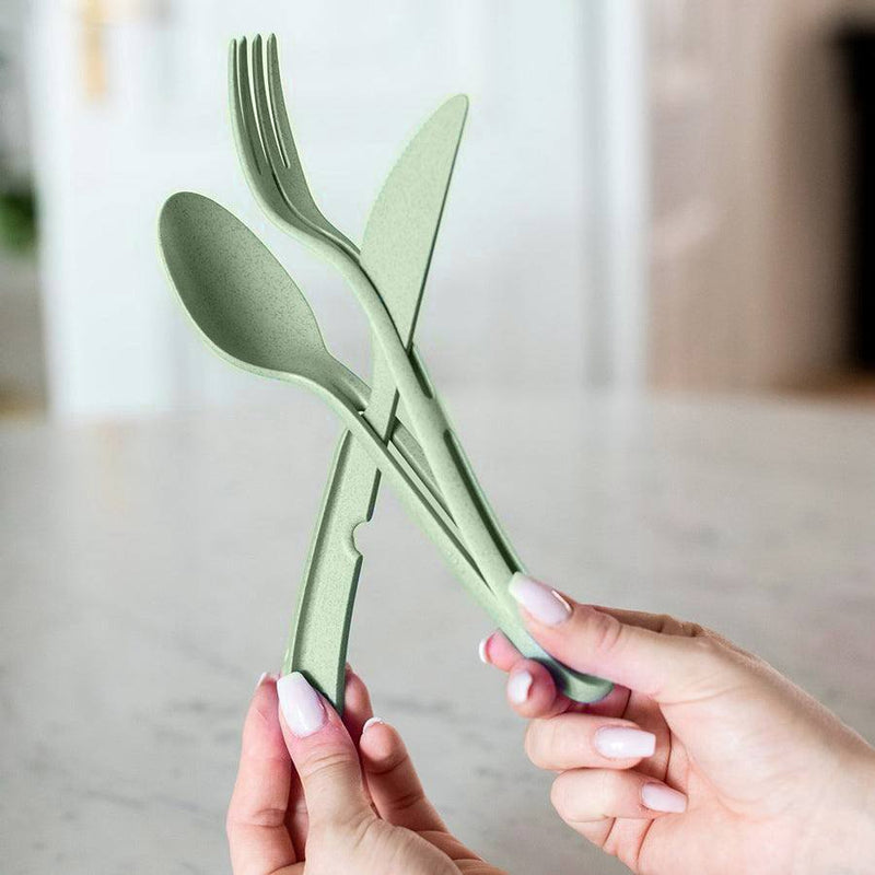 Koziol Germany Klikk 3-piece Cutlery Set - Leaf Green