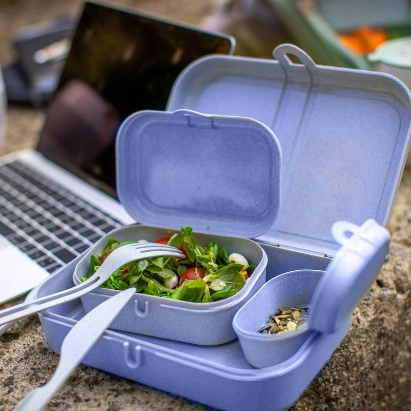 Koziol - Pascal Ready lunch box set with Klikk cutlery ( Organic