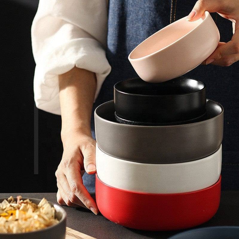 Lekoch Minimal Ceramic Bowl Medium - Pink - Modern Quests