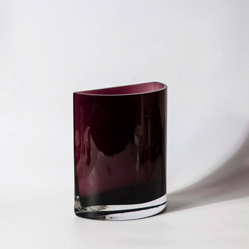 Leonardo Germany Centro Glass Vase - Aubergine - Modern Quests