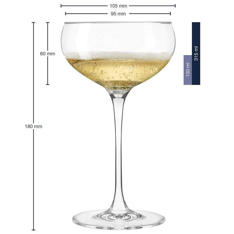 Leonardo Germany Cheers Champagne Bowl Glasses, Set of 6 - Modern Quests