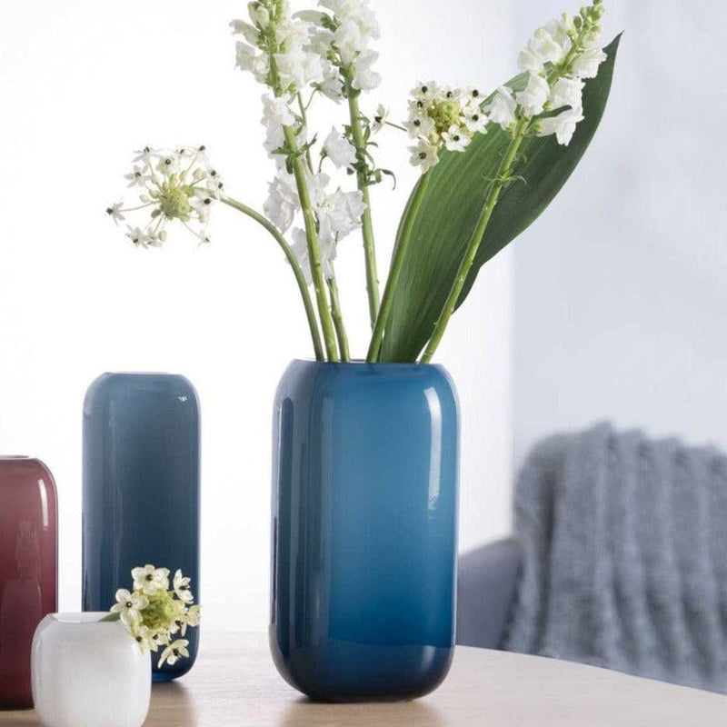 Leonardo Germany Milano Glass Vase Large - Blue - Modern Quests