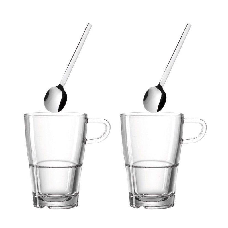 Leonardo Germany Senso Tall Cups with Spoons, Set of 2 - Modern Quests