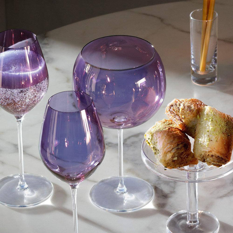 LSA International Aurora Balloon Glasses, Set of 4 - Polar Violet - Modern Quests