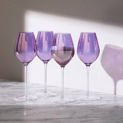 LSA International Aurora Champagne Tulip Glasses 285ml, Set of 4 - Polar Violet