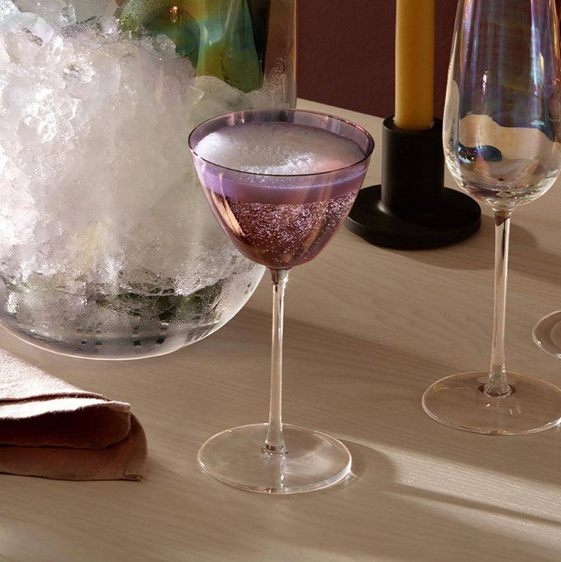 LSA International Aurora Martini Glasses, Set of 4 - Polar Violet - Modern Quests