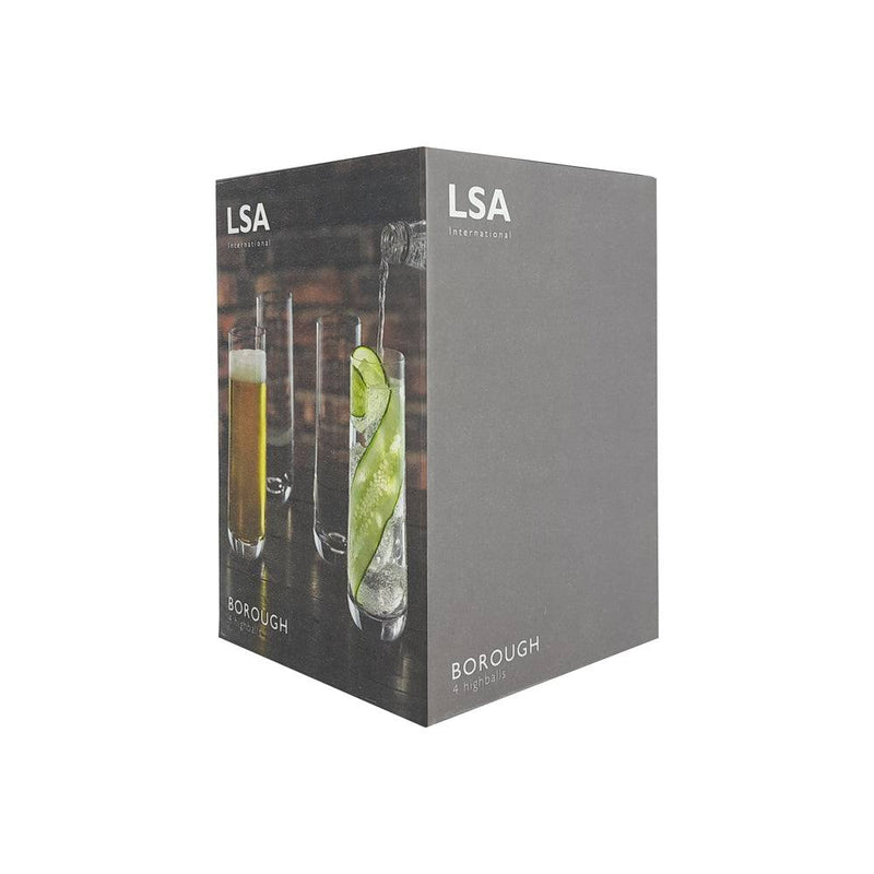 LSA International Borough Highball Glasses 420ml, Set of 4