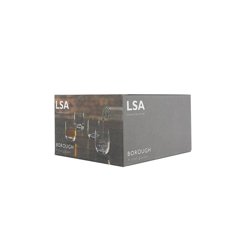LSA International Borough Shot Glasses, Set of 4 - Modern Quests
