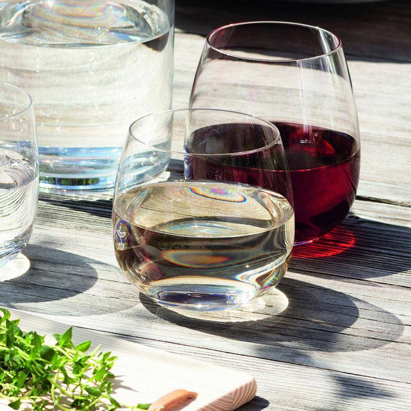 LSA International Borough Stemless White Wine Glasses 370ml, Set of 4