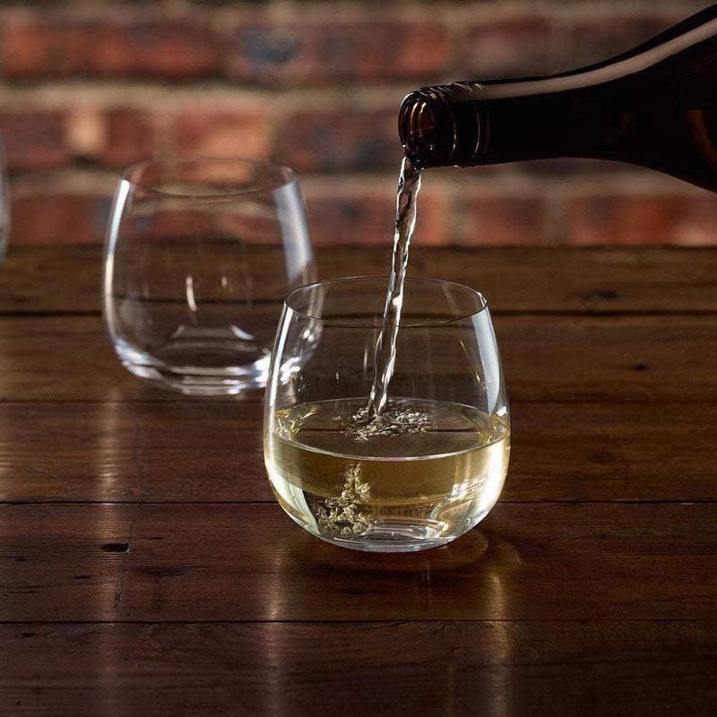 LSA International Borough Stemless White Wine Glasses, Set of 4 - Modern Quests