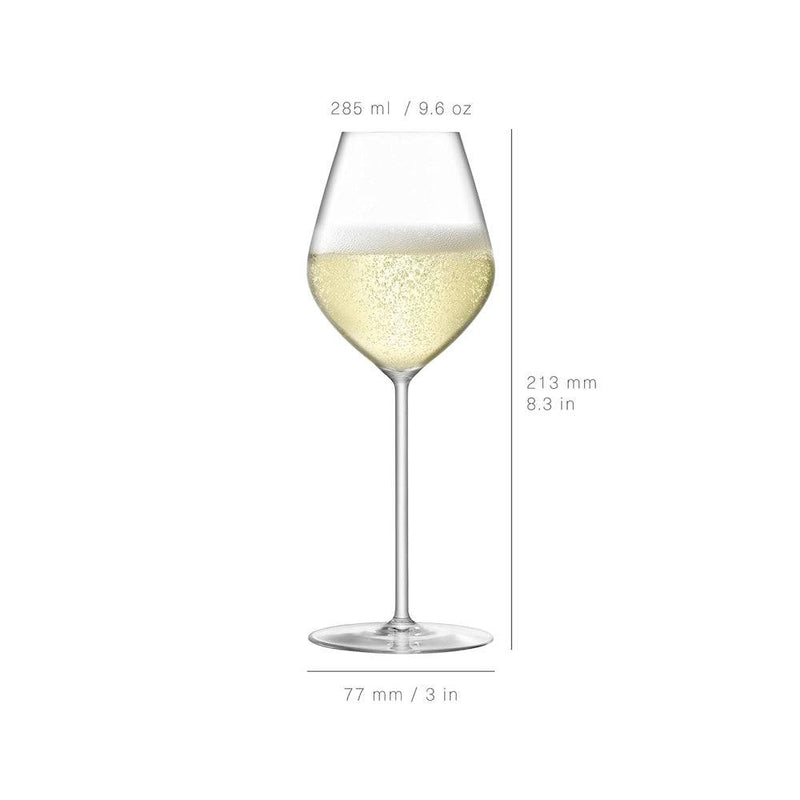LSA International Borough Tulip Champagne Glasses 285ml, Set of 4