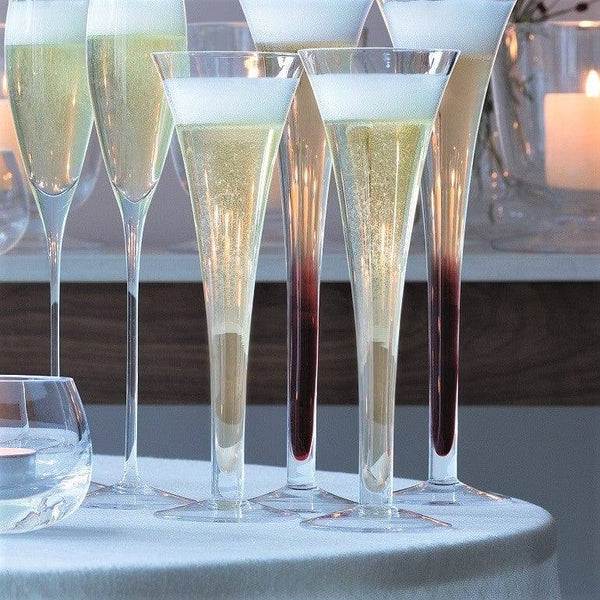 LSA International Hollow Stem Champagne Flutes, Set of 2 - Modern Quests