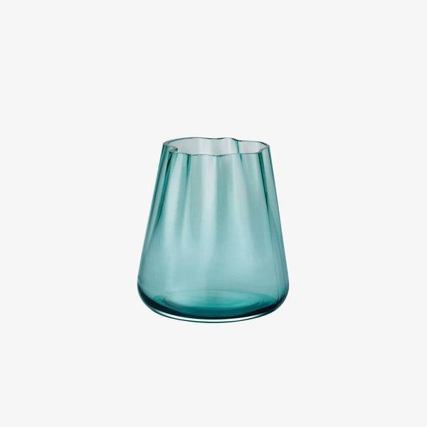 LSA International Lagoon Medium Glass Vase - Sea Green