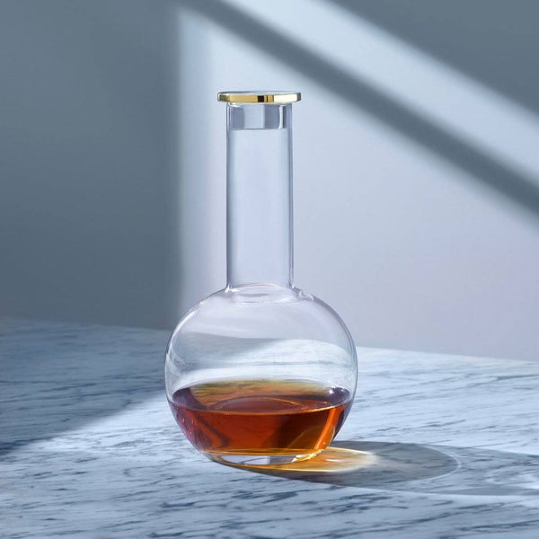 LSA International Luca Decanter with Gold Rim Stopper - Modern Quests