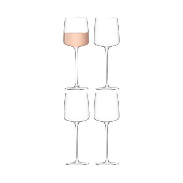 LSA International Metropolitan White Wine Glasses 350ml, Set of 4