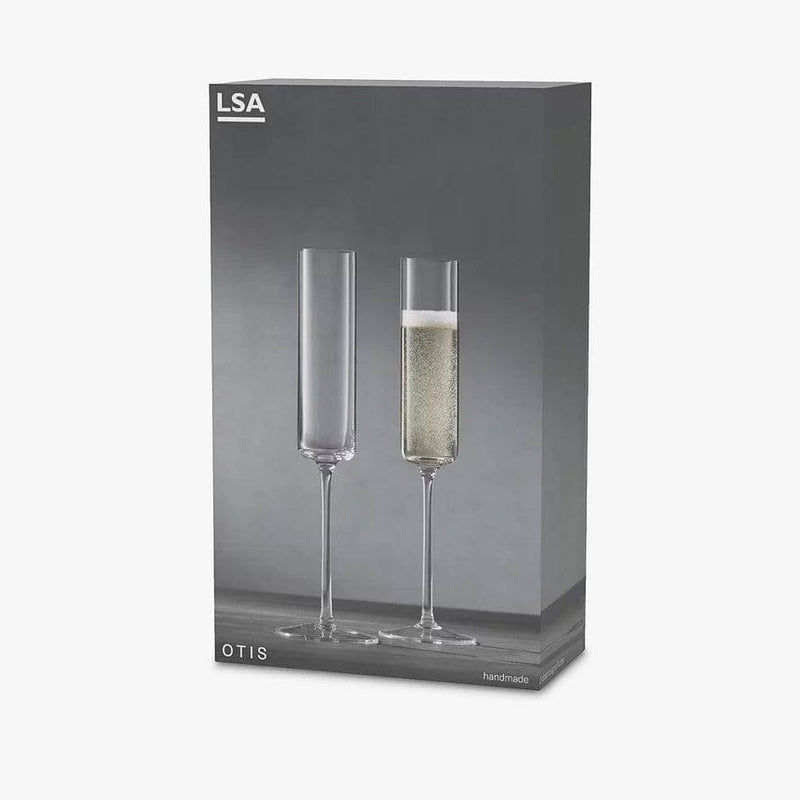 LSA International Otis Champagne Flutes, Set of 2 - Modern Quests