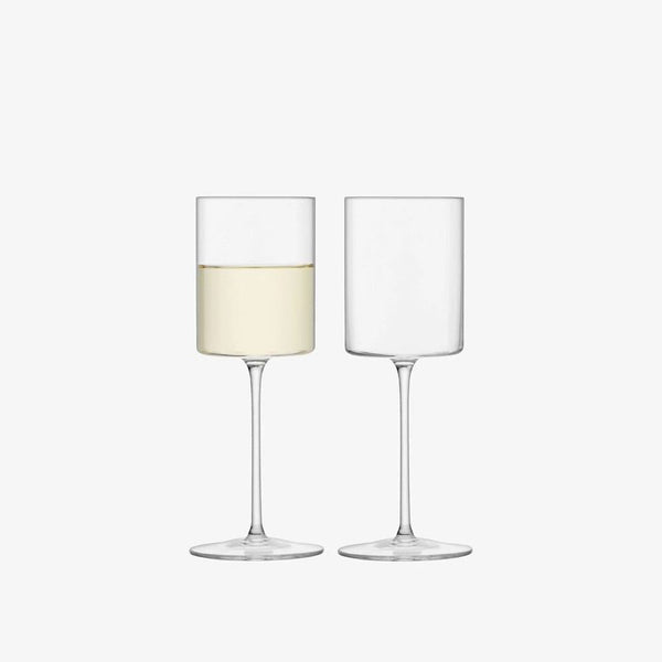 LSA International Otis White Wine Glasses 240ml, Set of 2