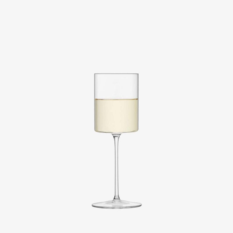 LSA International Otis White Wine Glasses, Set of 2 - Modern Quests