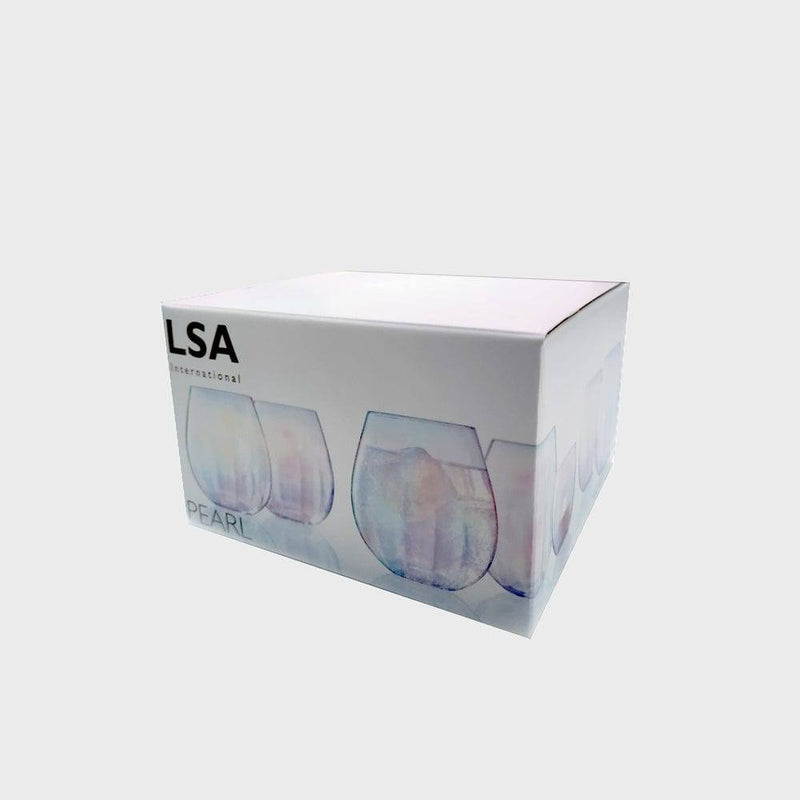 LSA International Pearl Stemless Glasses 425ml, Set of 4
