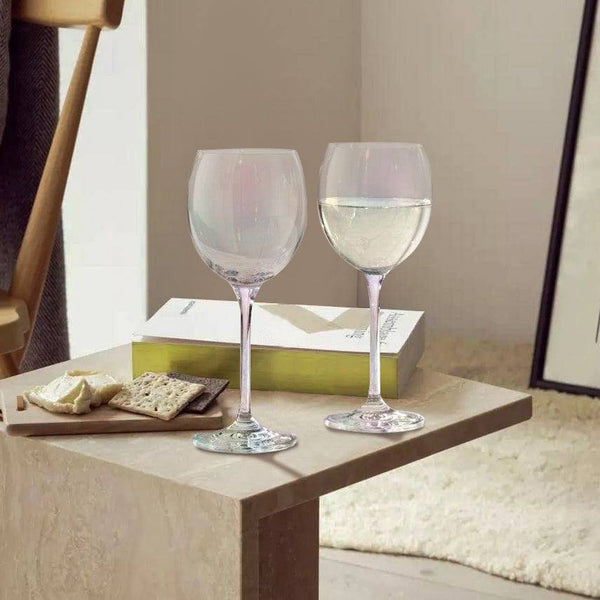 LSA International Polka Wine Glasses 400ml, Set of 2 - Mother of Pearl