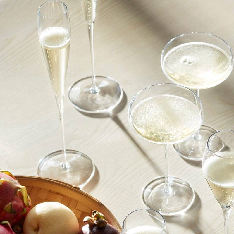 LSA International Wine Collection Champagne Saucers, Set of 4 - Modern Quests