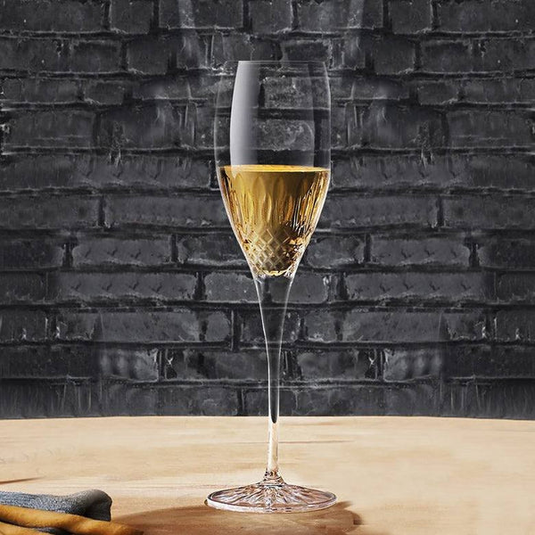 Luigi Bormioli Diamante Champagne Glasses, Set of 4 - Modern Quests