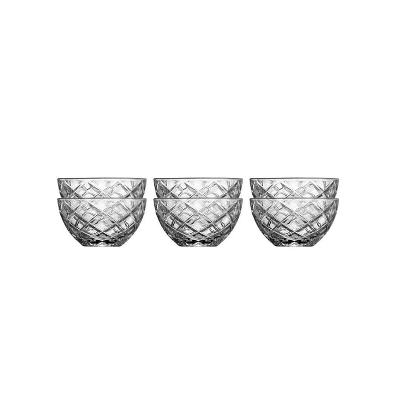 Lyngby Glas Diamond Small Bowls, Set of 6 - Modern Quests