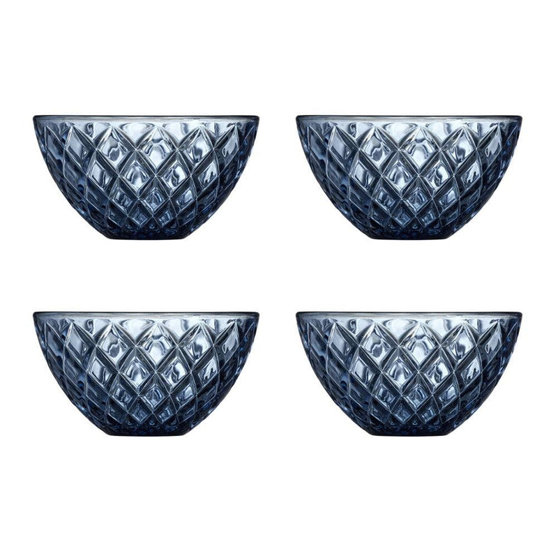 Lyngby Glas Sorrento Small Bowls, Set of 4 - Blue - Modern Quests