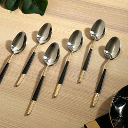 Mason Home Baroque Spoons, Set of 6 - Black Gold - Modern Quests