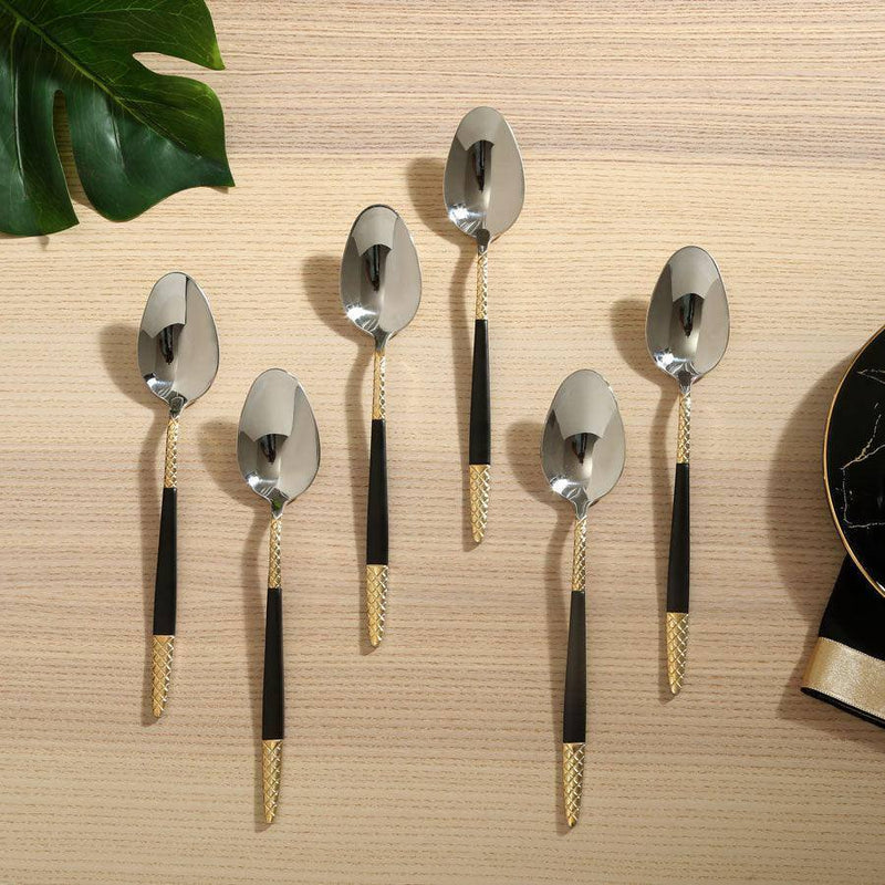 Mason Home Baroque Spoons, Set of 6 - Black Gold - Modern Quests