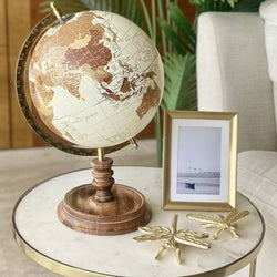 Mason Home Marco Polo Globe - White Gold