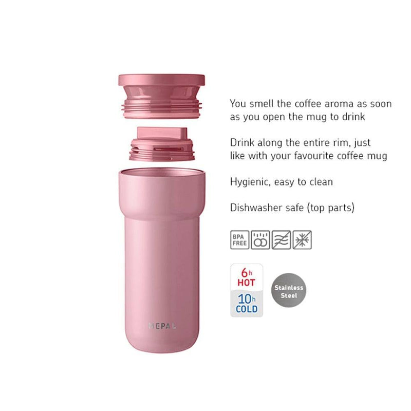 Mepal Netherlands Ellipse 375ml Insulated Cup - Nordic Pink - Modern Quests