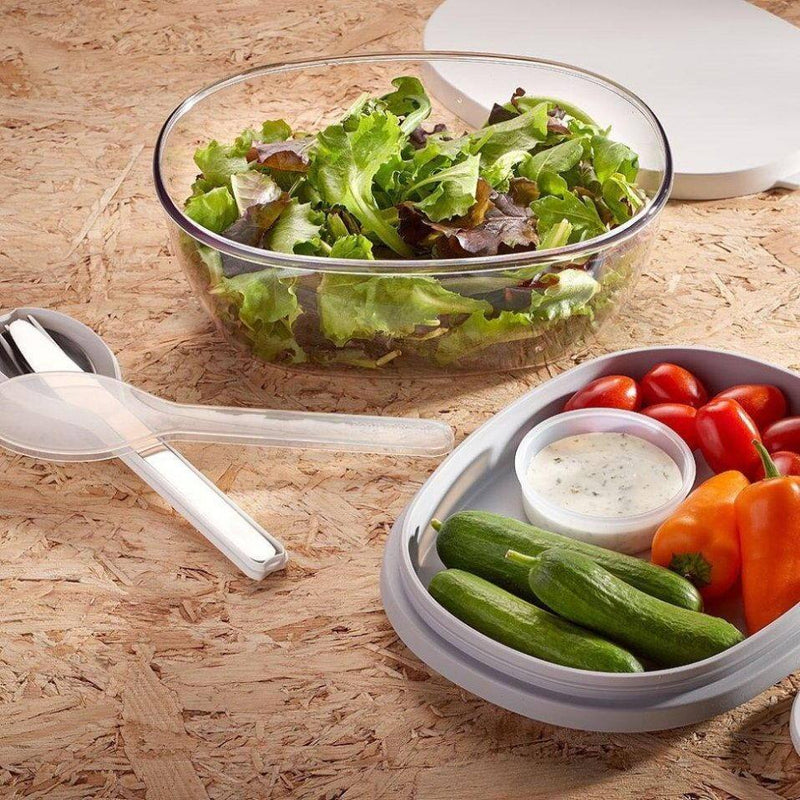 Rosti Mepal Ellipse Duo Reusable Meal Prep Salad Box, Nordic Pink, 2  Einheiten