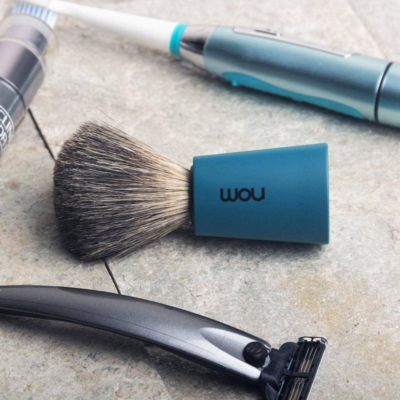 Muhle Germany Carl Badger Shaving Brush - Petrol Blue - Modern Quests