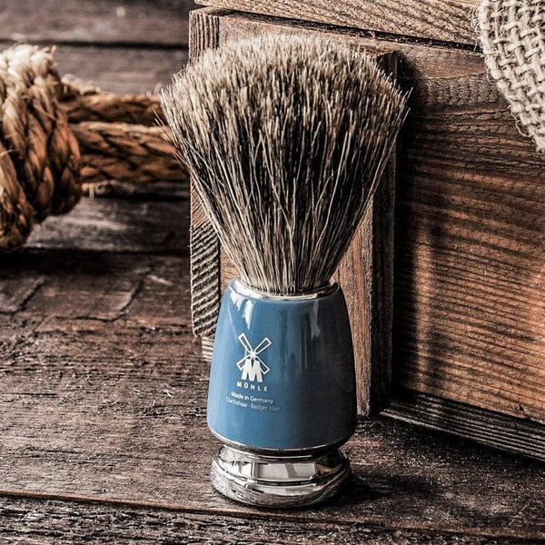Muhle Germany Rytmo Badger Shaving Brush - Blue