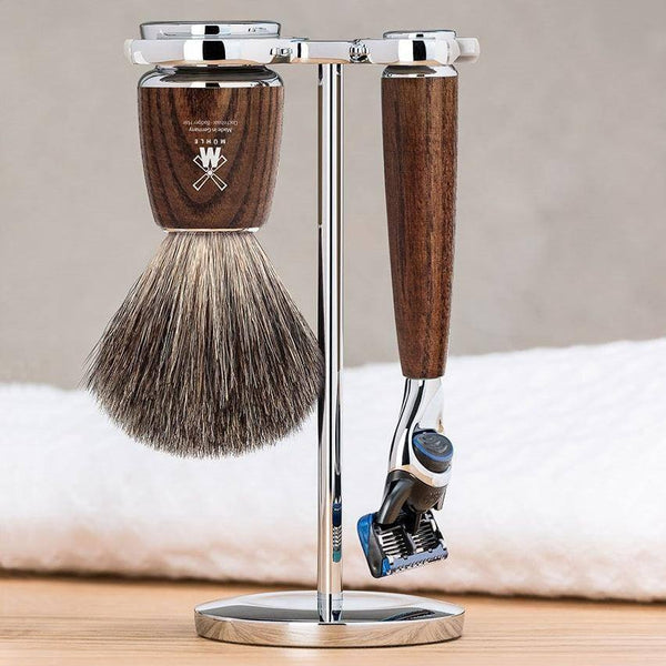 Muhle Germany Rytmo Fusion Shave Set - Ash Wood - Modern Quests
